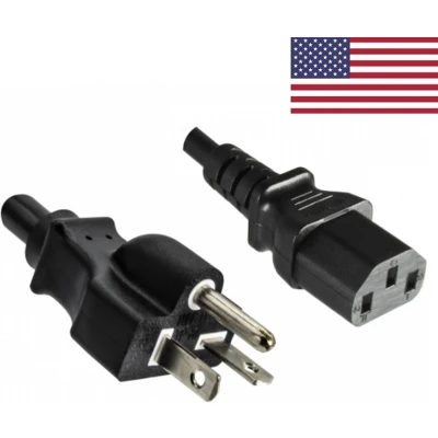 Afbeelding van C13 (recht) Type B / Amerika stroomkabel voor 208 240V (NEMA 6 20) SJT AWG14/3 zwart 2 meter