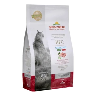 Afbeelding van Almo Nature HFC Longevity Sterilised Senior Kattenvoer Vers Varkensvlees 1,2 kg