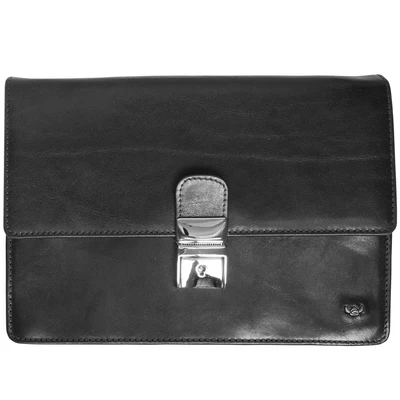 Afbeelding van Golden Head Leren Handtas Colorado Classic Mens Bag Retractable Handle Black Zwart