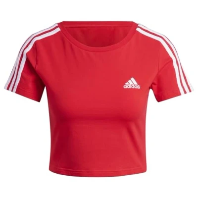 Afbeelding van adidas Sportswear Essentials Stripes Tshirt print, Dames, Maat: XL, Better scarlet
