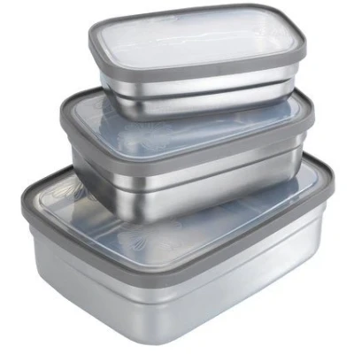 Afbeelding van Maximex Lunchbox Roestvrij staal (set, 3 delig)