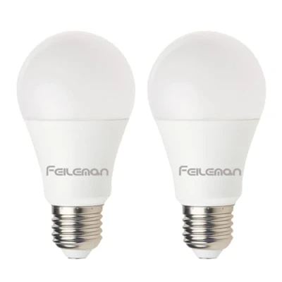 Afbeelding van FEILEMAN Ledlamp met schemeringssensor, E27 lichtsensor, gloeilamp, 12 watt, vervangt 80 watt halogeenlamp, 6500 K koudwit schemerlicht voor buiten, 2 stuks