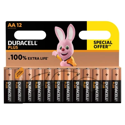 Afbeelding van Duracell Plus Alkaline AAA batterijen (12 stuks) Promo