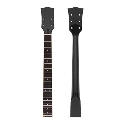 Afbeelding van Alnicov Elektrische Gitaar Hals DIY Voor Gibson LP Gitaren Onderdelen Vervanging 22 Fret Esdoorn Palissander Toets met Witte Stippen Inlay Zwart Gloss 2