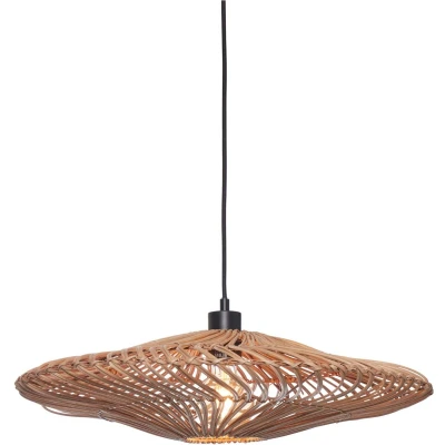 Afbeelding van Good&amp;Mojo Hanglamp Zanzibar Rotan Plat Large Naturel 55x55x14cm
