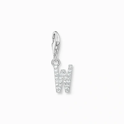 Afbeelding van Thomas Sabo 1960 051 14 Charm Dames 925er Zilver Letter W