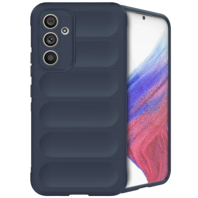 Afbeelding van Samsung Galaxy A54 (5G) Hoesje Siliconen en TPU (zacht) iMoshion Softcase/Backcover Donkerblauw Telefoonhoesje