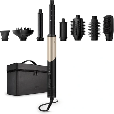 Afbeelding van Silk&#039;n Airstyler SilkyAir Flex 8 in 1 Fohnborstel, stijltang en krultang Zwart