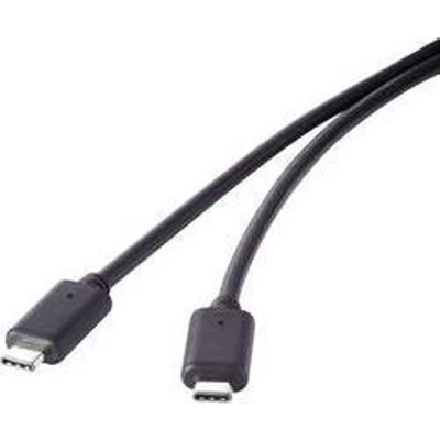 Afbeelding van Renkforce USB kabel 3.2 Gen2x2 C stekker, stekker 1.50 m Zwart Vergulde steekcontacten RF 4381074