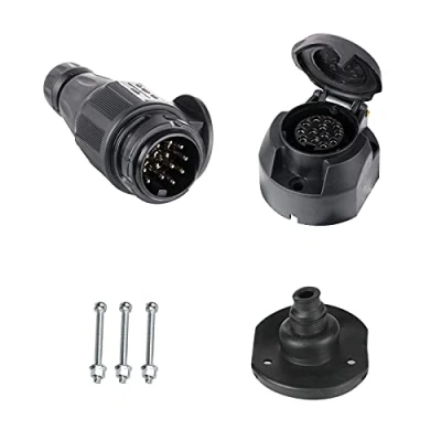 Afbeelding van BEIJISTAR 13 Pin Trailer Plug &amp; Socket met Rubber Pakking, 12 V Waterdichte Connector, voor Truck RV Caravan Accessoires Adapter