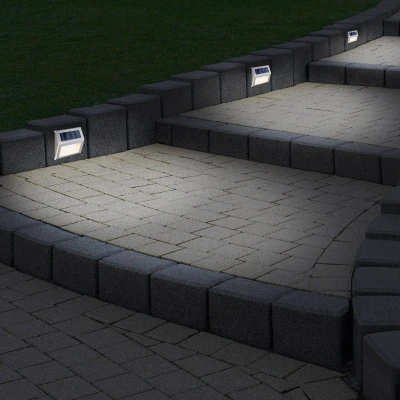 Afbeelding van näve Ledsolarlamp Outdoor Lights 4 stuks led solarlampen,incl. 5x leds / 0,06w, metaal blank, warmwit (4 stuks)