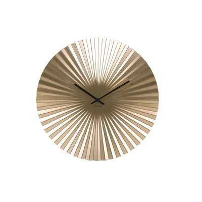 Afbeelding van Wandklok Sensu staal goud Klokken