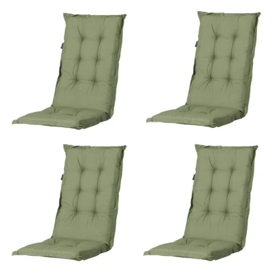Afbeelding van Madison Tuinkussens Hoge Rug Basic Green 123x50 Groen 4 Stuks