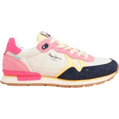 Afbeelding van Pepe Jeans BRIT FLY Sneakers laag, Dames, Maat: 39, Navy Polyester