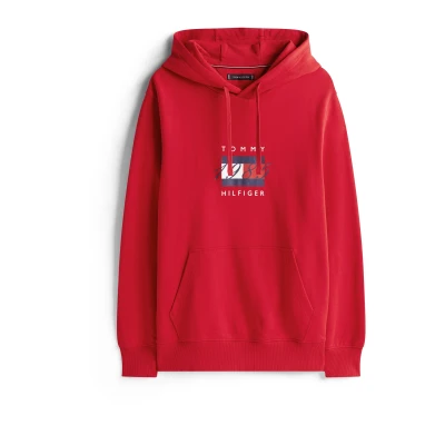 Afbeelding van TOMMY HILFIGER Sweatshirt navy / rood wit