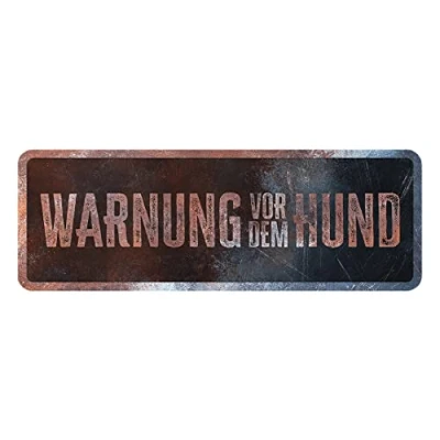 Afbeelding van D&amp;d Home Waakbord Hond Waarschuwingsbord General 2 Duits 40x13x0,3cm Meerkleurig 1st