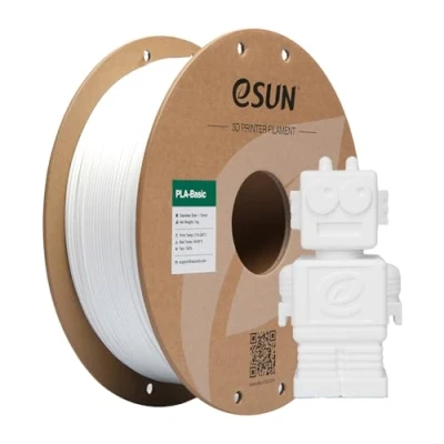 Afbeelding van eSUN PLA Filament 1.75mm, ePLA Hoge Snelheid 3D Printer Dimensionale nauwkeurigheid +/ 0.03mm, 1KG Spool (2.2 LBS) Super Speedy voor Printers, Wit