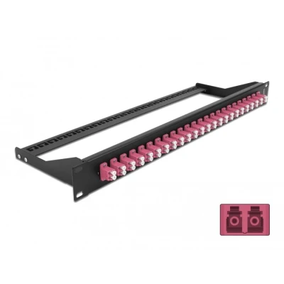 Afbeelding van Delock 19″ LWL Patchpanel 24 Port LC Duplex violett