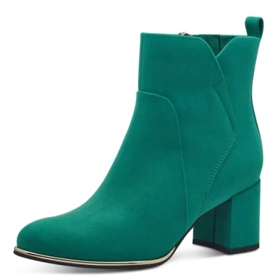 Afbeelding van MARCO TOZZI Dameslaarzen met spitse hak ritssluiting, emerald green, 39 EU