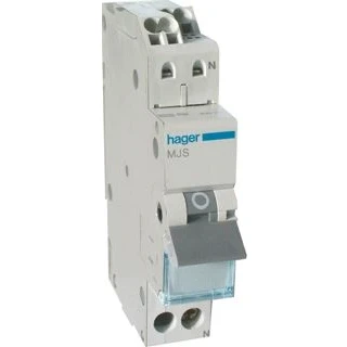 Afbeelding van Hager installatieautomaat 1p n 4 5ka c karakteristiek 6a qc quickconnect steekverbinding mjs506