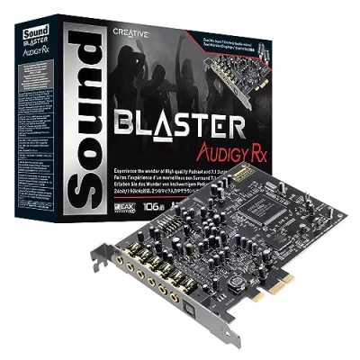Afbeelding van Sound Blaster SoundBlaster Audigy RX 7.1 Interne geluidskaart PCIe x1 Digitale uitgang, Externe koptelefoonaansluitingen