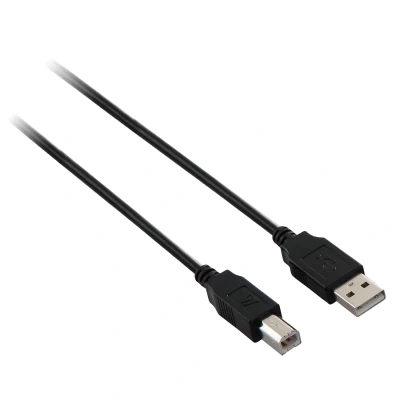 Afbeelding van Kabel USB A naar B V7 V7E2USB2AB 1.8M Zwart