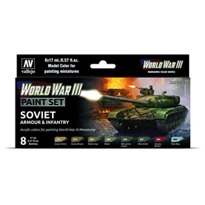 Afbeelding van Model Color WWIII Soviet Armour &amp; Infantry Set Vallejo VAL 70221
