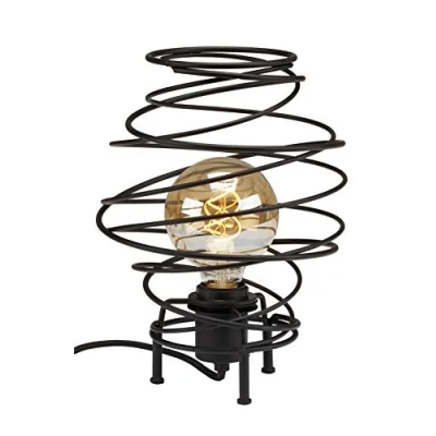 Afbeelding van Briloner lampen Tafellamp, 1 lamp, nachttafellamp retro, vintage, zwart staal, x E27, max. 60 watt, incl. kabelschakelaar, zwart, 210x293 mm (DxH)