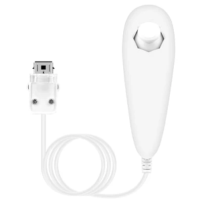 Afbeelding van OSTENT Nunchuck Controller met bewegingsgebaseerde kabel voor Nintendo Wii videospelconsole, wit