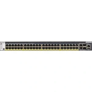 Afbeelding van NETGEAR M4300 52G PoE+ 550W PSU Managed L2/L3/L4 Gigabit Ethernet (10/100/1000) Power over (PoE) 1U Black