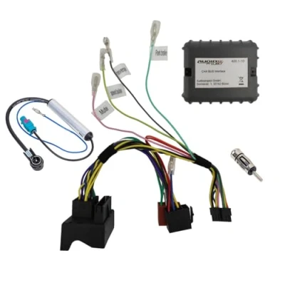 Afbeelding van Audioproject A400.2 10 CanBus Adapter Quadlock ISO compatibel met Audi VW Golf 5 6 Passat B7 T5 Polo Skoda Seat incl Radio Antenne Fakra Zündplus Speedpuls Achteruit
