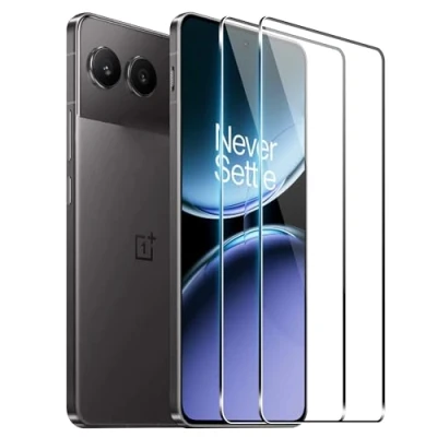 Afbeelding van Heioloo Displaybeschermfolie van gehard glas voor Oneplus Nord 4/Oneplus 3 5G, zonder luchtbellen, hardheid 9H, krasbestendig, anti vingerafdruk, 2 stuks