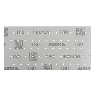 Afbeelding van Mirka Iridium Premium schuurpapier 115x230mm Klittenband 55 gaats, korrel 180, 50 st / Voor het schuren van lak, plamuur, grondverf, hout, staal, minerale materialen, kunststoffen