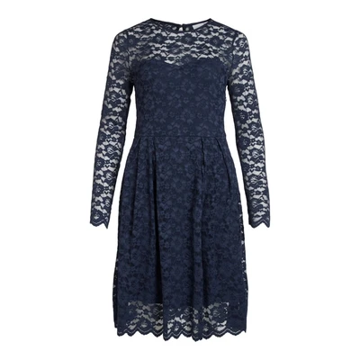 Afbeelding van VILA Vikalila LS NOOS Cocktailjurk, Dames, Maat: XL, Navy blazer