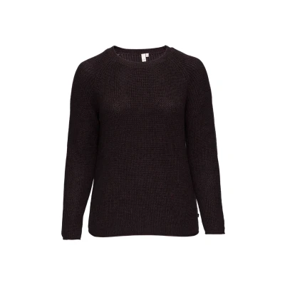 Afbeelding van QS MIT Rollsaum Trui, Dames, Maat: 44, Aubergine