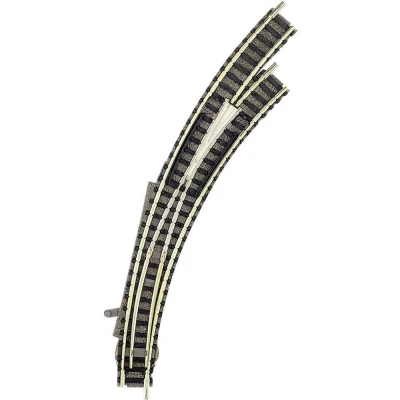 Afbeelding van N Fleischmann Piccolo (met ballastbed) 9169 Gebogen wissel, Rechts 45 356.5 mm, 420 mm 1 stuk(s)