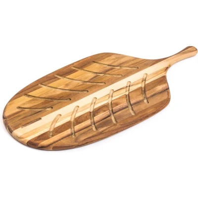 Afbeelding van Broodplank Teakhaus Canoe met Greep (48 x 23 1,3 cm)