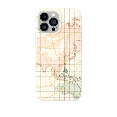 Afbeelding van Tech21 T21 9357 Evo Art Wanderer&#039;s kaart voor iPhone 13 Pro Max beschermend telefoonhoesje met exclusief kunstwerk en 12 voet multi drop bescherming, Map Print