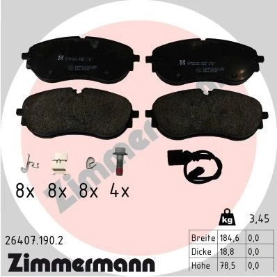 Afbeelding van ZIMMERMANN 26407.190.2 Remblokkenset