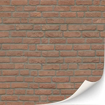Afbeelding van 3 vellen zelfklevende baksteenmuur, wandbekleding voor poppenhuizen, schaal 1:12 (baksteen)