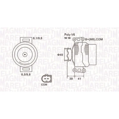 Afbeelding van Magneti Marelli Alternator/Dynamo 063731953010