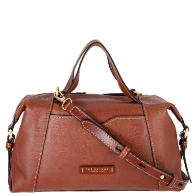 Afbeelding van THE BRIDGE Leren Handtas Schoudertas Gemma Handbag Marrone 14 / Oro Bruine
