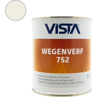 Afbeelding van vista wegenverf 752 ral 9010 zuiver wit 750 ml