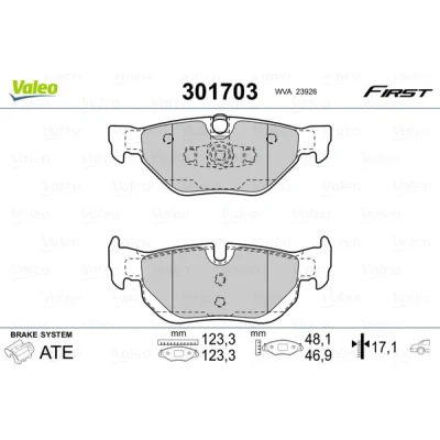 Afbeelding van Valeo Remblokset 301703