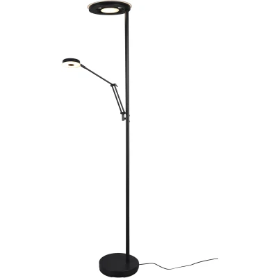 Afbeelding van Vloerlamp met leesarm zwart