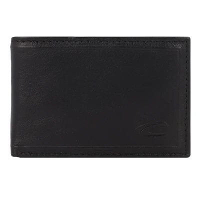 Afbeelding van camel active Leren Portemonnee Wood Horizontal Wallet Black Zwart