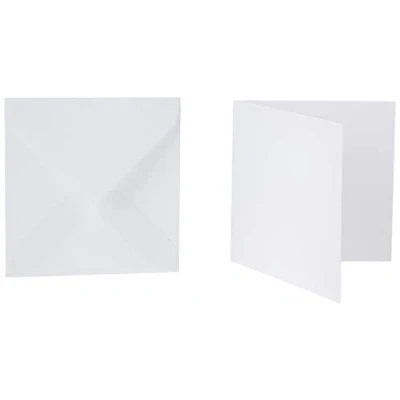 Afbeelding van Craft UK 2382 5 x inch witte gehamerde kaart en envelop verpakking van 50