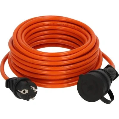 Afbeelding van Brennenstuhl Bremaxx verlengsnoer (10m kabel in oranje, voor kortstondig gebruik buitenshuis IP44, inzetbaar tot 35C, olie en UV bestendig, made germany)