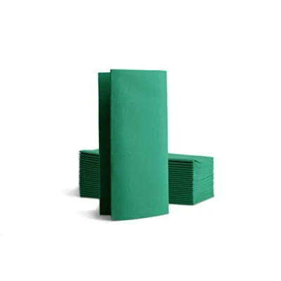 Afbeelding van Alvotex CHIC Airlaid 50 servetten, 1/8 vouwen op stof, hoogwaardige wegwerpservetten, 39x40cm, groen, AIR B39x40, 39x40 cm