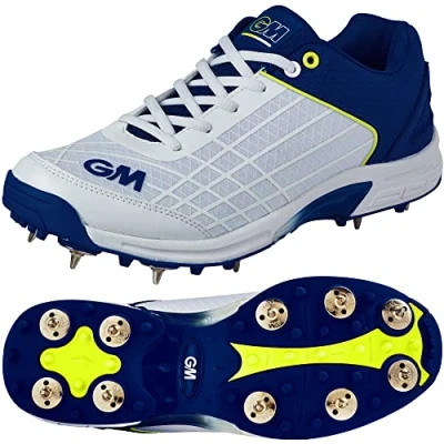 Afbeelding van Gunn &amp; Moore GM Spike Cricket Schoenen Premium Ademend Microvezel PU Bovenwerk 2 Tone TPU Buitenzool Met Gegoten Puistjes Verkrijgbaar in de maten EU 34 42 en 44 43